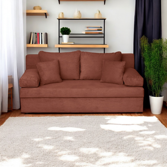 Canapea ANA LUX extensibila, 3 locuri, cu lada depozitare, 185x82x80 cm - ExpoMob [6]