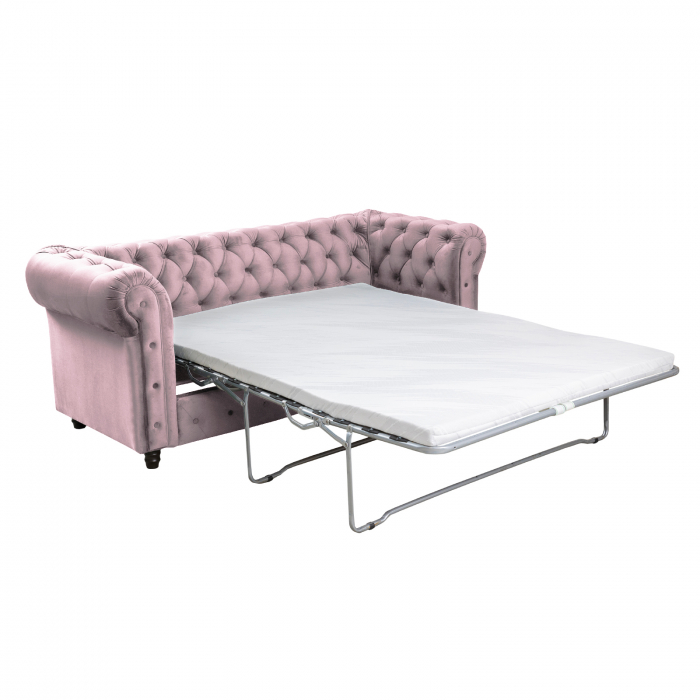 Canapea CHESTERFIELD extensibila, 3 locuri, cu arcuri si lada depozitare, 205x90x80 cm - ExpoMob [4]
