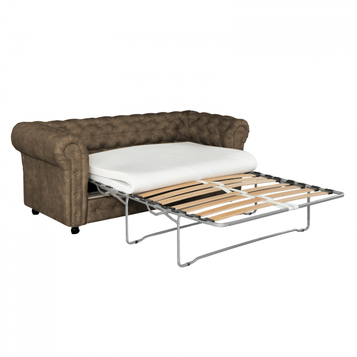 Canapea CHESTERFIELD extensibila, 3 locuri, cu arcuri si lada depozitare, 205x90x80 cm - ExpoMob [4]