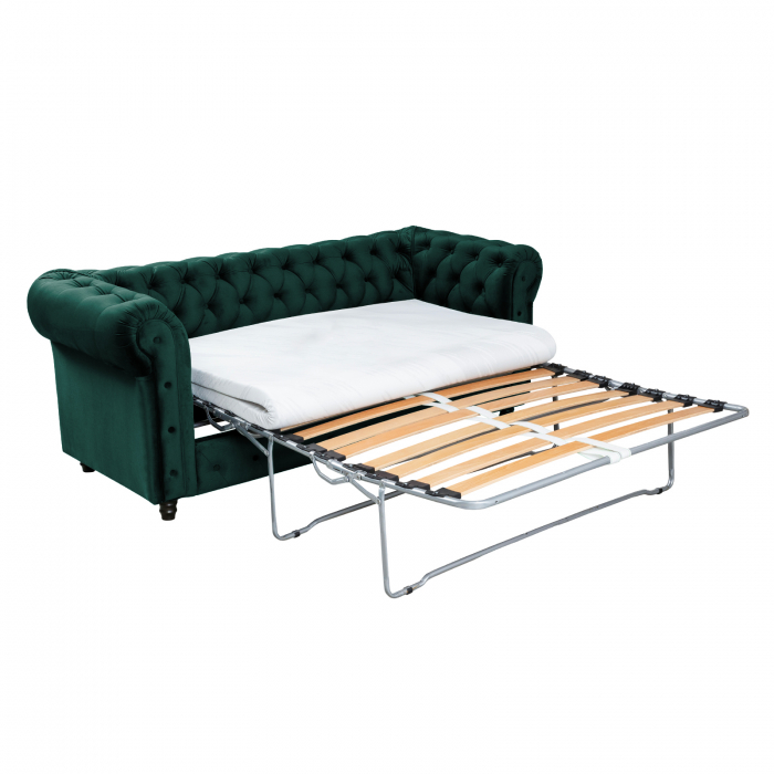 Canapea CHESTERFIELD extensibila, 3 locuri, cu arcuri si lada depozitare, 205x90x80 cm - ExpoMob [5]