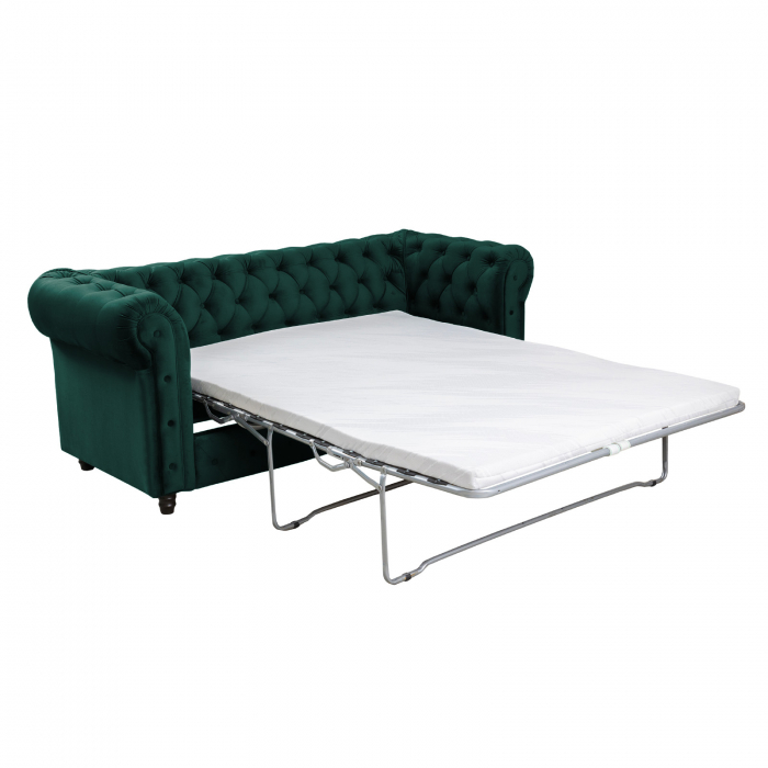 Canapea CHESTERFIELD extensibila, 3 locuri, cu arcuri si lada depozitare, 205x90x80 cm - ExpoMob [4]