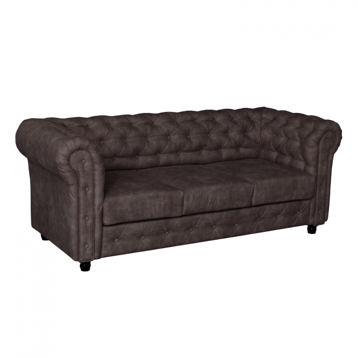 Canapea CHESTERFIELD fixa, 3 locuri, cu arcuri, 205x90x80 cm - ExpoMob [2]