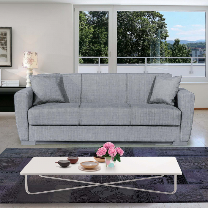 Canapea DOLCE, 3 locuri, Extensibila, Cu arcuri, Cu lada depozitare, 214x73x80cm - ExpoMob [2]