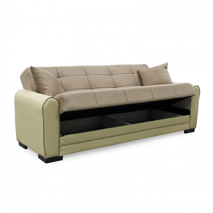 Canapea extensibila VIOLA, 3 locuri, cu arcuri si lada pentru depozitare, 228x85x85 cm - ExpoMob [3]