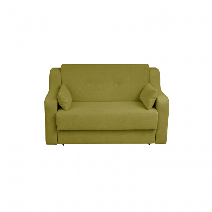 Canapea GINA II extensibila, 2 locuri, cu arcuri si lada depozitare, verde deschis, 155x100x95 cm