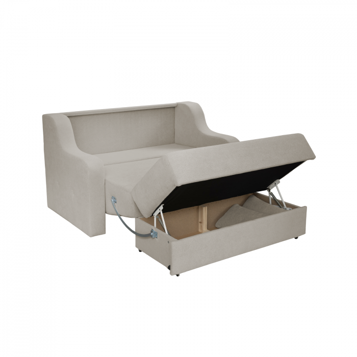 Canapea GINA II extensibila, 2 locuri, cu arcuri si lada depozitare, 155x100x95 cm - ExpoMob [3]