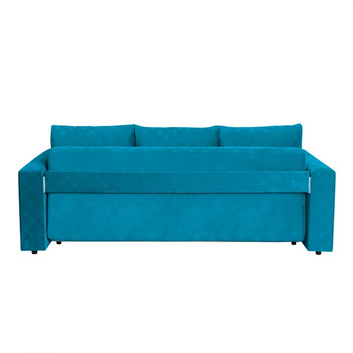 Canapea LIMA extensibila, 3 locuri, cu arcuri si lada depozitare, ornamente alb, 230x110x80 cm [5]