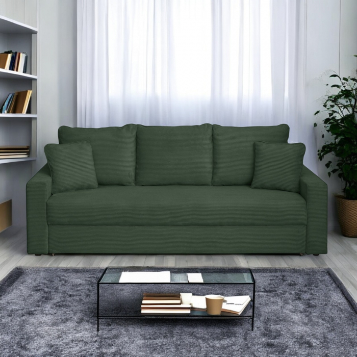 Canapea NICO II LUX extensibila, 3 locuri, cu arcuri si lada depozitare, 220x85x75 cm - ExpoMob [6]