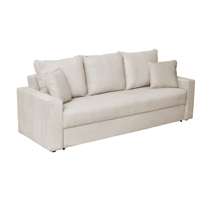 Canapea NICO II LUX extensibila, 3 locuri, cu arcuri si lada depozitare, 220x85x75 cm - ExpoMob [2]