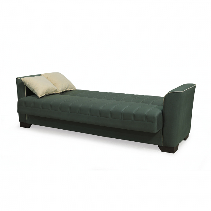 Canapea QUEEN extensibila, 3 locuri, cu arcuri si lada depozitare, 218x70x80 cm - ExpoMob [4]