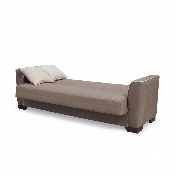 Canapea QUEEN extensibila, 3 locuri, cu arcuri si lada depozitare, 218x70x80 cm - ExpoMob [4]