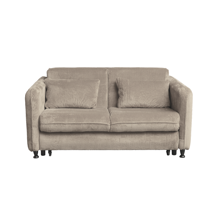 Canapea RAVIT extensibila, 3 locuri, cu arcuri si lada depozitare, bej, 173x122x88 cm