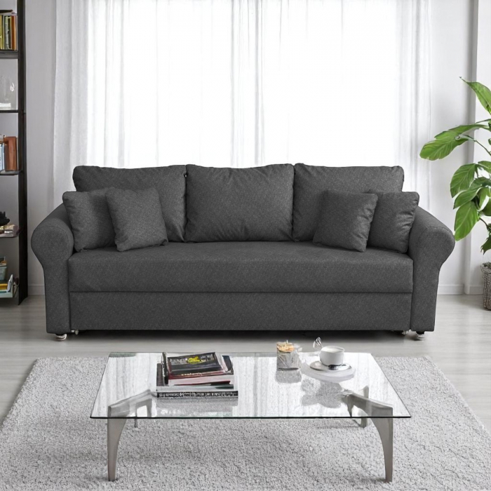 Canapea SARA II extensibila, 3 locuri, cu lada depozitare, 235x90x75 cm - ExpoMob [6]