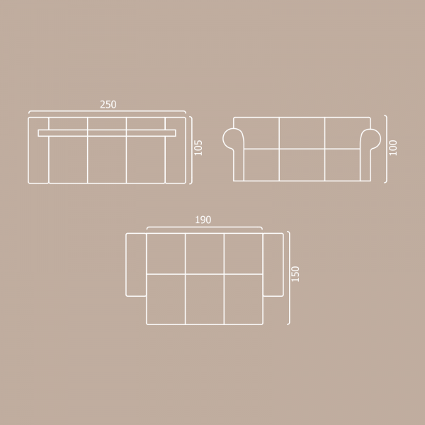 Canapea SEUL extensibila, 3 locuri, cu arcuri si lada depozitare, 250x105x100 cm - ExpoMob [8]