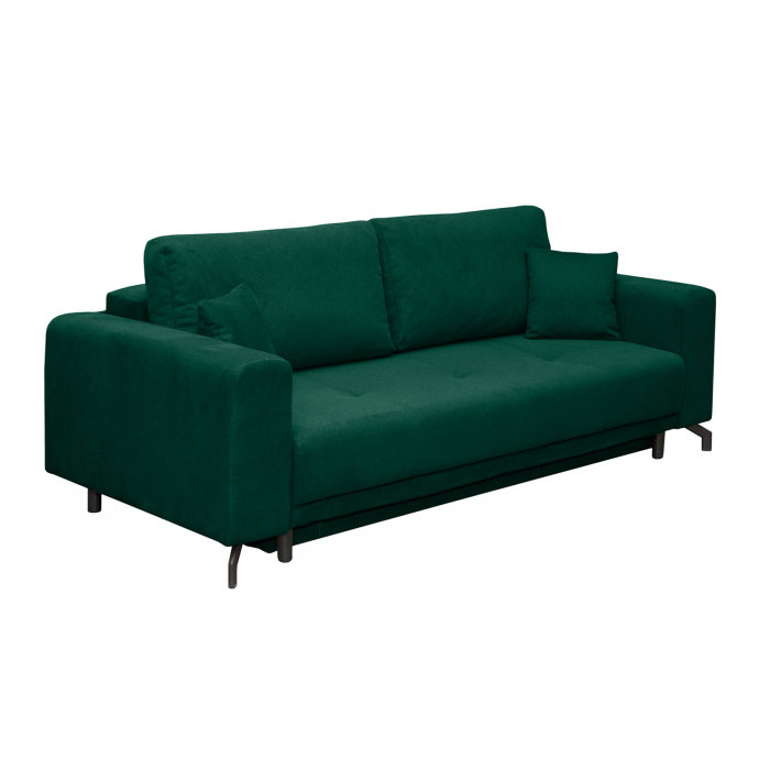 Canapea VEGA POINT extensibila, 3 locuri, cu arcuri si lada depozitare, gri, 237x110x73 cm - ExpoMob [5]