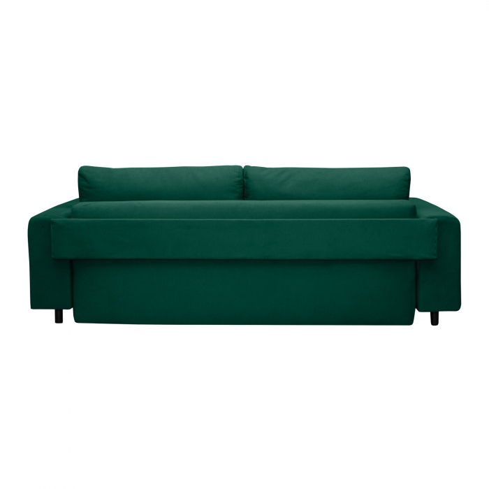 Canapea VEGA POINT extensibila, 3 locuri, cu arcuri si lada depozitare, gri, 237x110x73 cm - ExpoMob [2]