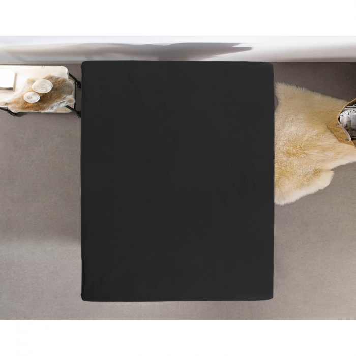 Cearsaf de pat dublu cu elastic Enkel, 140 x 200, negru - ExpoMob [4]