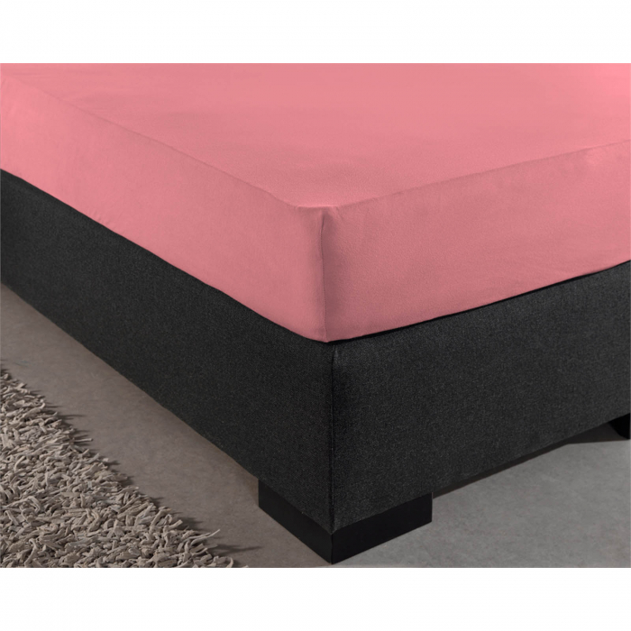Cearsaf de pat dublu cu elastic Enkel, 160/180 x 200, roz - ExpoMob [5]