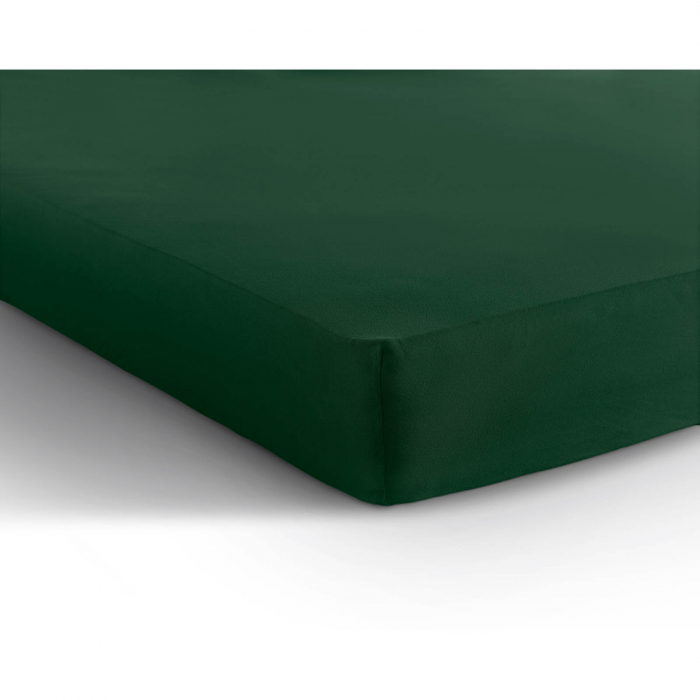 Cearsaf de pat dublu cu elastic Enkel, 190/200 x 200/220, verde - ExpoMob [7]