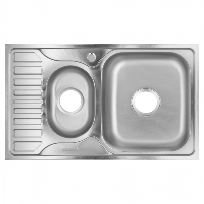 Chiuveta Freddo ERT-SN 9023D, pentru blat, finisaj anticalcar, doua cuve dreapta, 78x49cm, inox