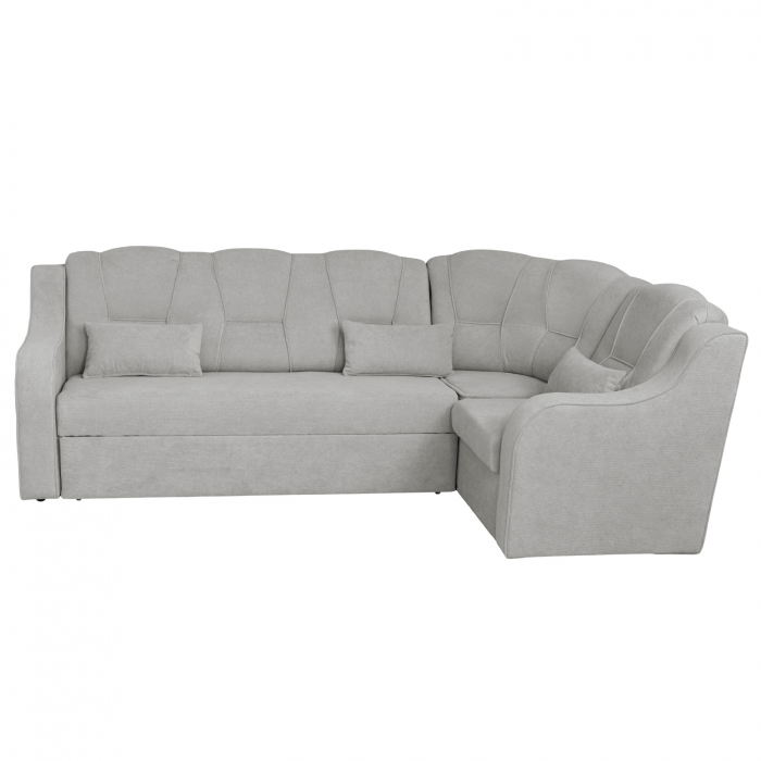 Coltar C3M extensibil, cu lada depozitare, colt interschimbabil, gri deschis, 270x165x100 cm