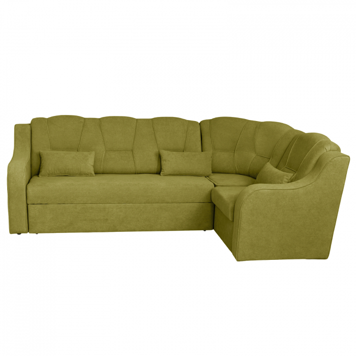 Coltar C3M extensibil, cu lada depozitare, colt interschimbabil, verde deschis, 270x165x100 cm