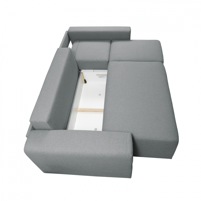 Coltar/Canapea BEGA B extensibil, cu arcuri si lada depozitare, colt interschimbabil, 240x153x80 cm - ExpoMob [7]