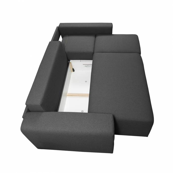 Coltar/Canapea BEGA B extensibil, cu arcuri si lada depozitare, colt interschimbabil, 240x153x80 cm - ExpoMob [7]