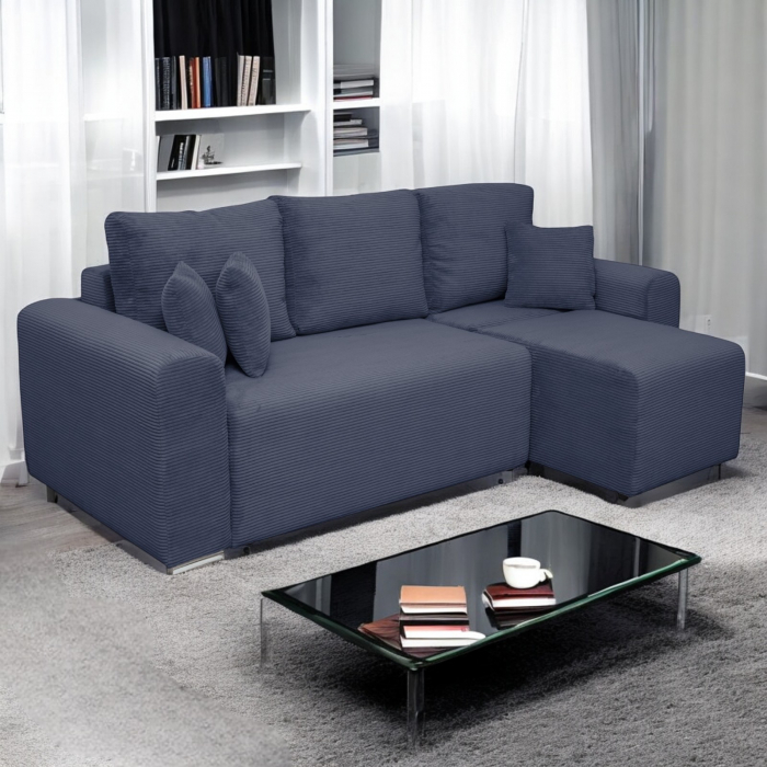 Coltar/Canapea BEGA extensibil, cu arcuri si lada depozitare, colt interschimbabil, 240x153x80 cm - ExpoMob [7]
