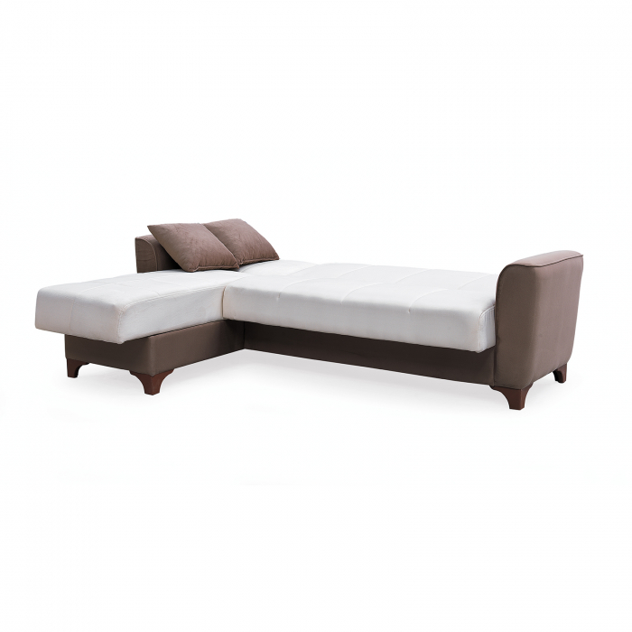 Coltar DUBLIN extensibil, cu lada depozitare, colt interschimbabil, gri, 236x146x80 cm - Expomob [4]