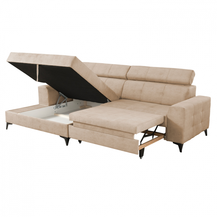 Coltar FLORIDA ONE extensibil, cu arcuri si lada depozitare, 280x175x95 cm [4]