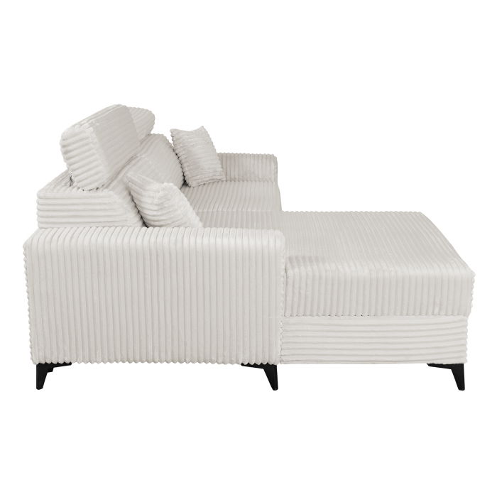 Coltar FLORIDA ONE T extensibil, cu arcuri si lada depozitare, 280x175x95 cm [11]