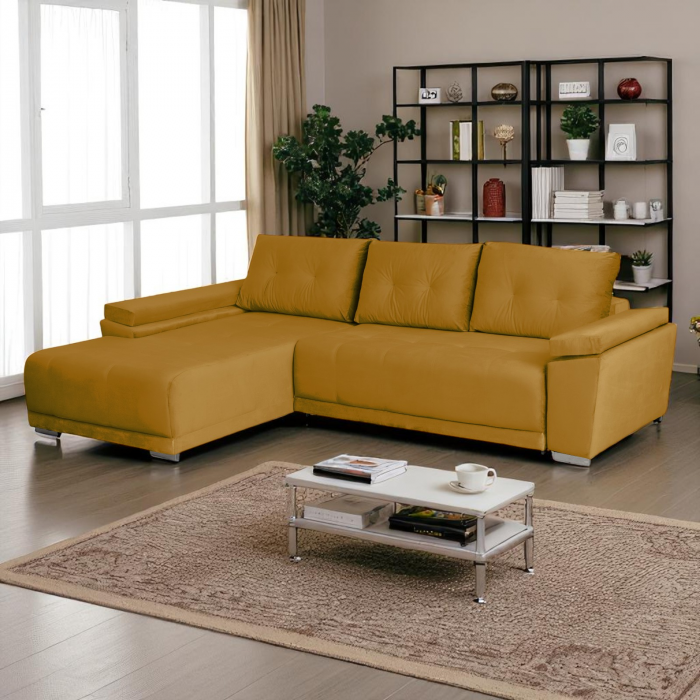 Coltar MODENA extensibil, cu arcuri si lada depozitare, 282x205x92 cm - ExpoMob [6]