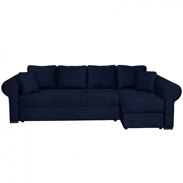 Coltar SEUL XL extensibil, cu arcuri si lada depozitare, colt dreapta, verde, 290x145x95 cm