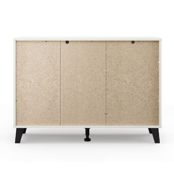 Comoda BORG, 1 usa, 3 sertare, alb, 110x38,8x78,4 cm [7]