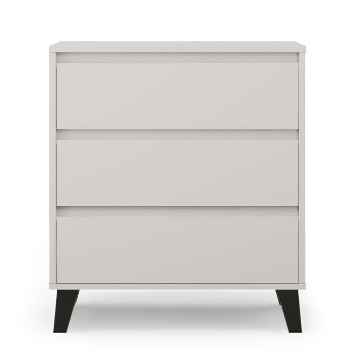 Comoda BORG, 3 sertare, casmir, 70x38,8x78,4 cm
