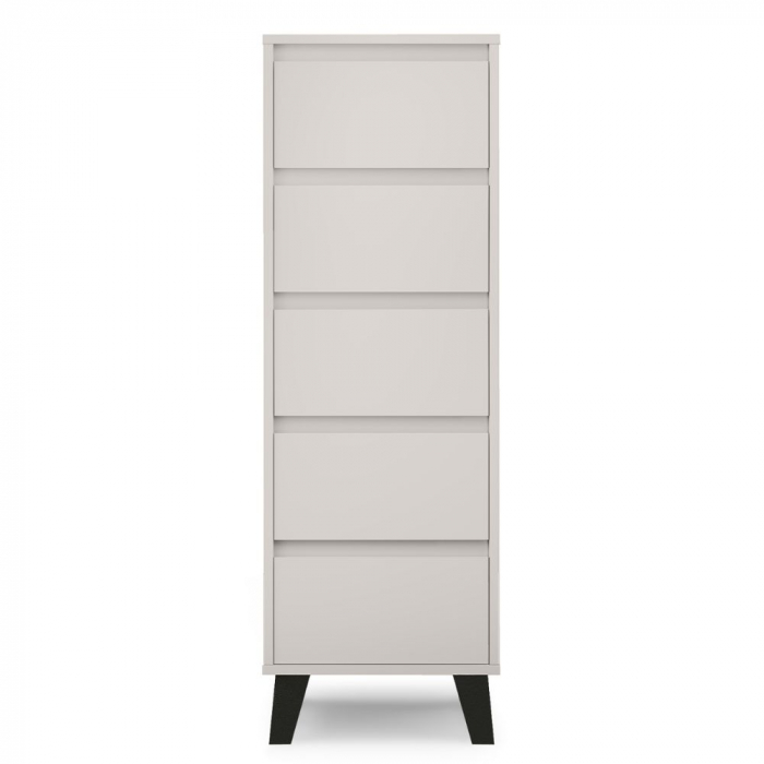 Comoda BORG, 5 sertare, casmir, 40x38,8x120,4 cm