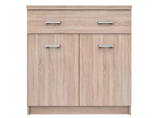 Comoda TOP MIX, 2 usi, 1 sertar, stejar sonoma, 80x33x85 cm
