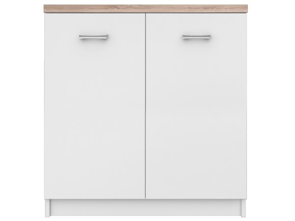 Comoda TOP MIX, 2 usi, alb, 80x33x85 cm