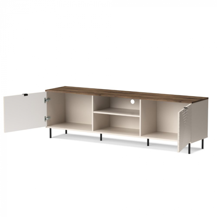 Comoda TV EVO, 2 usi, casmir + stejar castello, 183,4x40x55,2 cm [4]