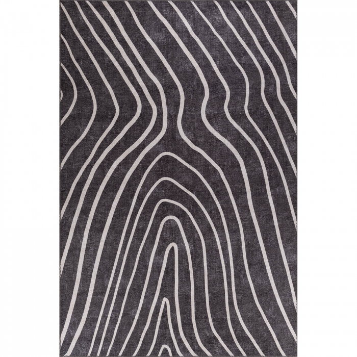 Covor Artloop Funk 421, negru si alb, 140x190 cm