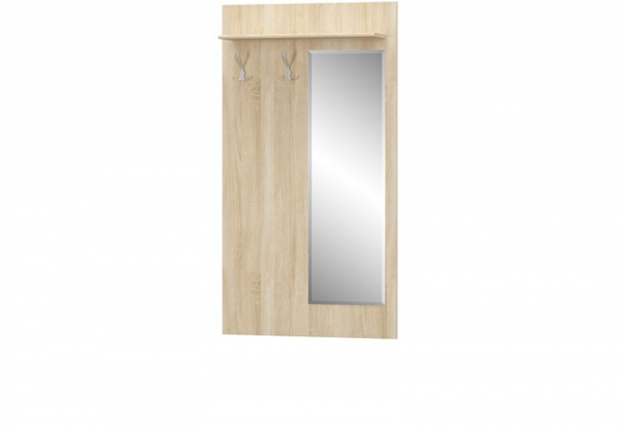 Cuier cu oglinda TIPS, stejar sonoma, 83,2x21,6x153 cm