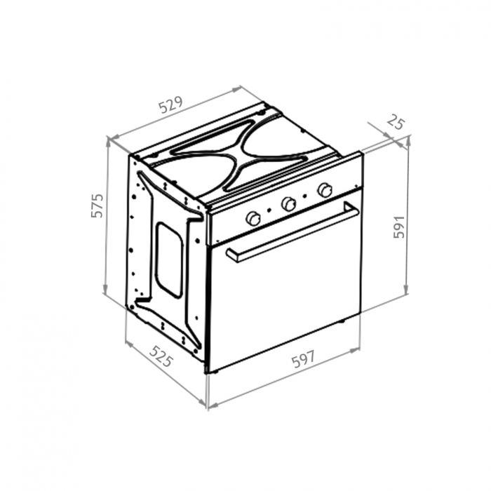 Cuptor incorporabil Hausberg HB-8053IN, electric, putere 2200 W, 71 l, 6 functii, ventilatie, timer, Clasa A, negru / inox - ExpoMob [10]