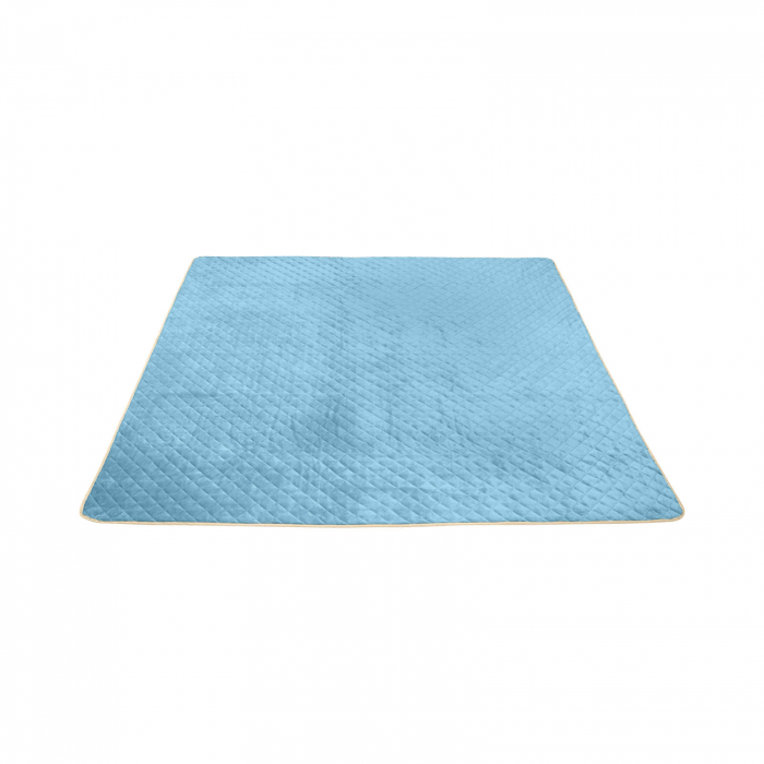 Cuvertura cocolino BLEU CIEL, cu 2 fete, albastru deschis + crem, 210x220 cm - ExpoMob [4]