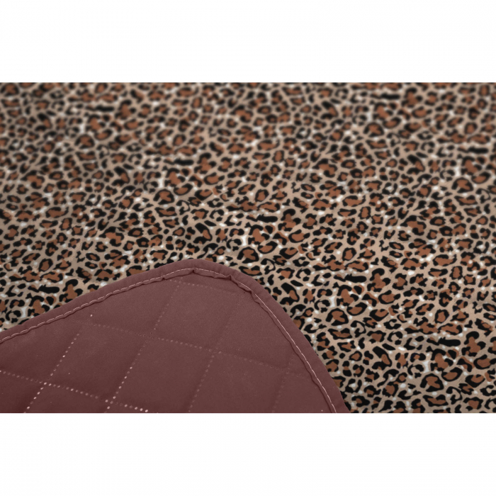 Cuvertura cocolino LEOPARD, cu 2 fete, print leopard + maro, 210x220 cm - ExpoMob [5]