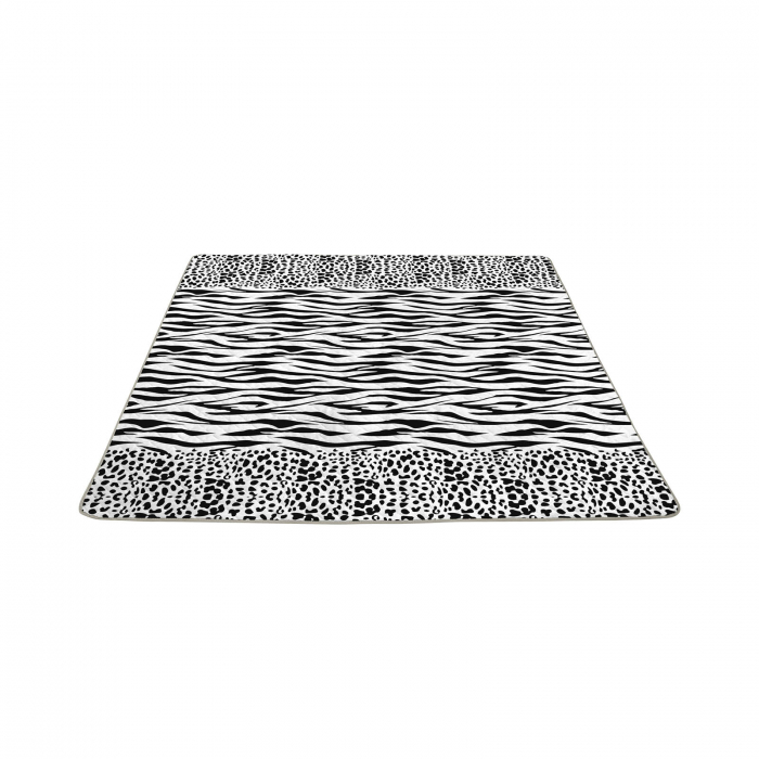 Cuvertura cocolino ZEBRA, cu 2 fete, alb + negru + crem, 210x220 cm - ExpoMob [4]