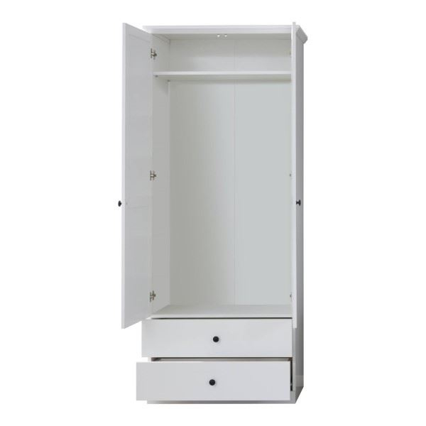 Dulap BRANDSON, 2 usi, 2 sertare, alb, 81x41x196 cm [2]