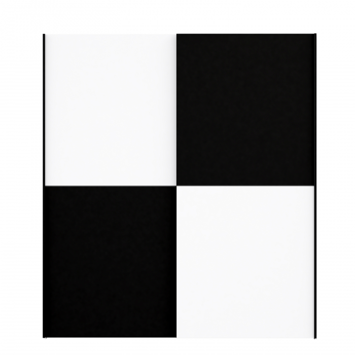 Dulap W3NS822X1-C910, usi glisante, alb + negru, 190.5x61.2x170.3 cm - ExpoMob [3]