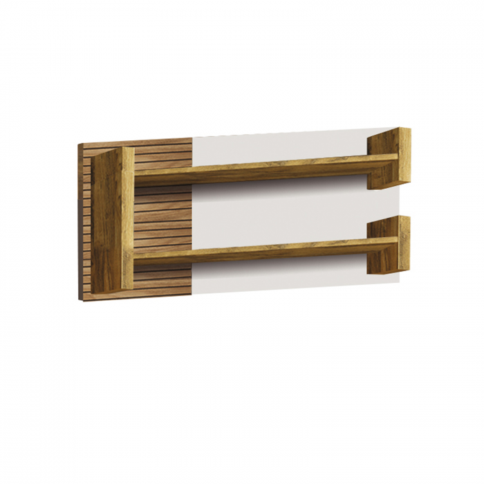 Etajera VG9, corp PAL nuc, fronturi MDF late lucios, 125x51x20 cm