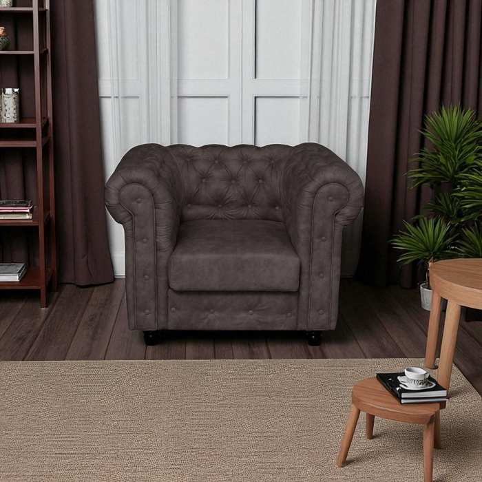 Fotoliu CHESTERFIELD fix, cu arcuri, 105x90x80 cm - ExpoMob [6]